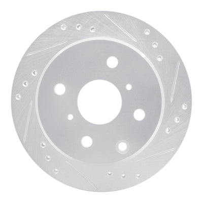DFC 82-85 Toyota Celica Rear Right Drilled & Slotted Silver Brake Rotor