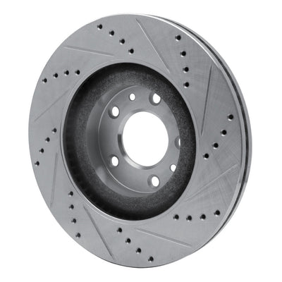 DFC 07-15 Mazda CX-9 Front Left Drilled & Slotted Silver Brake Rotor