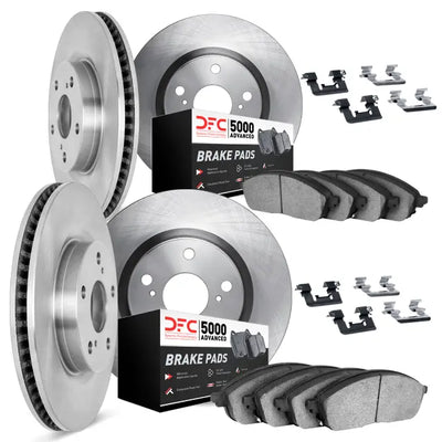 DFC 18-25 Subaru WRX Front & Rear Rotors with 5000 Advanced Brake Pads w/Hardware