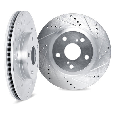 DFC 77-88 Porsche 924 Rear Drilled & Slotted Silver Rotors