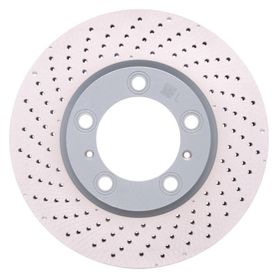 DFC 13-16 Porsche Boxster Left Front Drilled Hi-Carbon Alloy Geomet Coated Rotor
