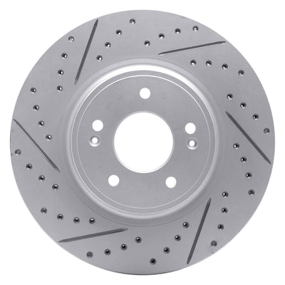 DFC 18-23 Genesis G70 Front Right Drilled & Slotted Geoperformance Rotor