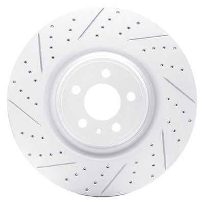 DFC 13-14 Ford Mustang Front Left Drilled & Slotted Geoperformance Rotor