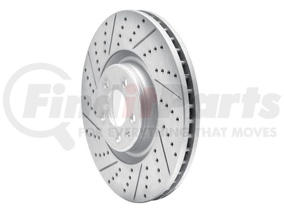 DFC 12-18 Audi A7 Quattro Front Left Drilled & Slotted Geoperformance Rotor