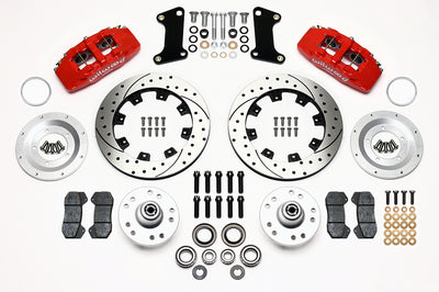 Wilwood FNSL6R Front Hat Kit 14.00 Drill Red 2014-Up C7 Corvette 140-18532-DR