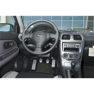 Pedal Covers: 2003-2006 Subaru WRX; Liquid Solid Billet Pedals; track design; footrest