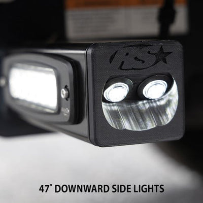 1116 F250/F350/F450 SUPER DUTY HITCH BAR REVERSE 7IN LED FLOOD LIGHT KIT BLACK