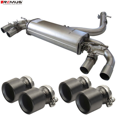 Remus 2021+ BMW M3 (G80)/M4 (G82) Quad 100mm Titanium Black PVD Coated Tail Pipe Set
