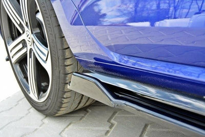 Maxton Gloss Black Side Skirt Diffuser VW Golf 18 Golf R Mk7.5