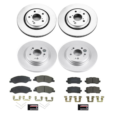 Power Stop 2021 Honda Odyssey Front & Rear Z17 Evolution Coated Brake Kit