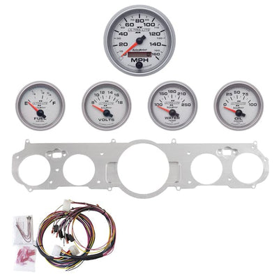 6566 MUSTANG DIRECT FIT DASH KIT MPH/FUEL/OIL P/ WTMP/BAT ULTRALITE II