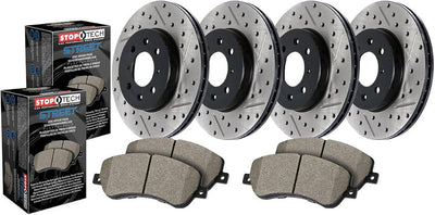 Street Axle Pack, Drilled & Slotted, 4 Wheel