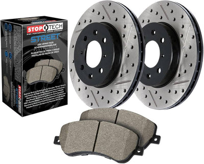 Street Axle Pack Drilled & Slotted, Front