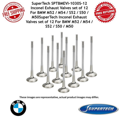 Supertech BMW M50/M52/S50/S52 Inconel Exhaust Valve - Set of 12