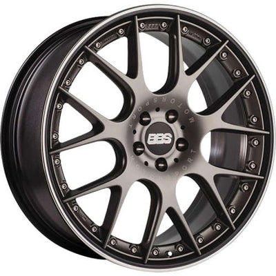 BBS CH-RII 22x10.5 5x120 ET30 Satin Platinum Center Black Lip SS Rim Prot Wheel -82mm PFS Req