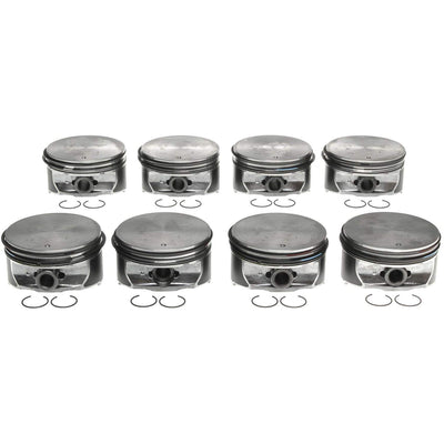 Mahle OE 06-09 GM Trucks 6.0L Floating Pin Vin H Reduced Comp Piston With Rings Set (Set of 8)