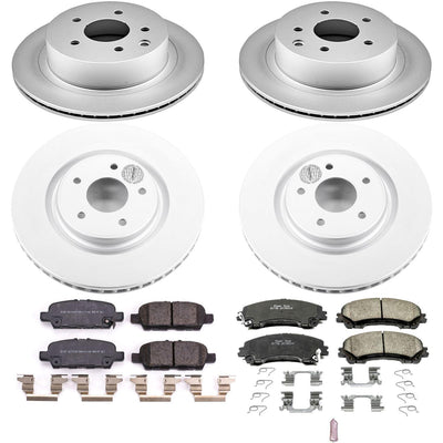 Power Stop 14-19 Nissan Rogue Front & Rear Z17 Evolution Geomet Coated Brake Kit