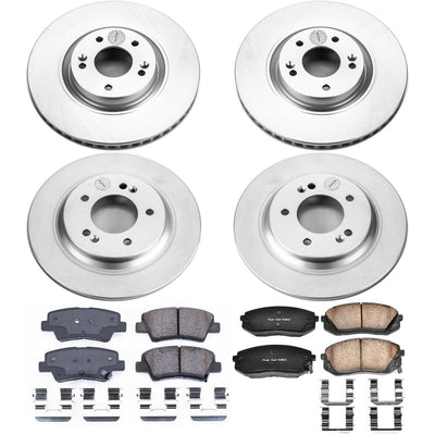 Power Stop 2015 Hyundai Sonata Front & Rear Z17 Evolution Geomet Coated Brake Kit