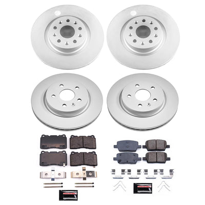 Power Stop 2021 Chevrolet Camaro Front & Rear Z17 Coated Brake Kit