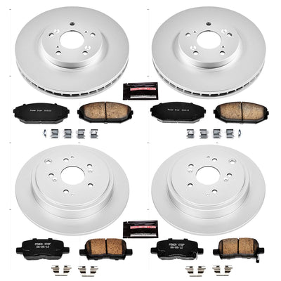 Power Stop 01-02 Acura MDX Front & Rear Z17 Evolution Geomet Coated Brake Kit