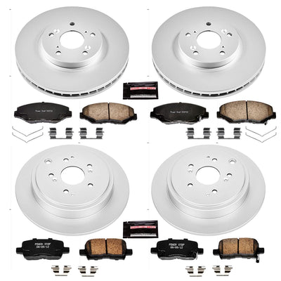 Power Stop 03-08 Honda Pilot Front & Rear Z17 Evolution Geomet Coated Brake Kit
