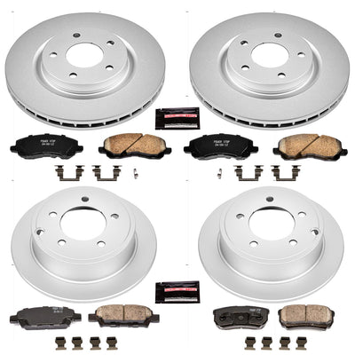 Power Stop 11-14 Chrysler 200 Front & Rear Z17 Evolution Geomet Coated Brake Kit