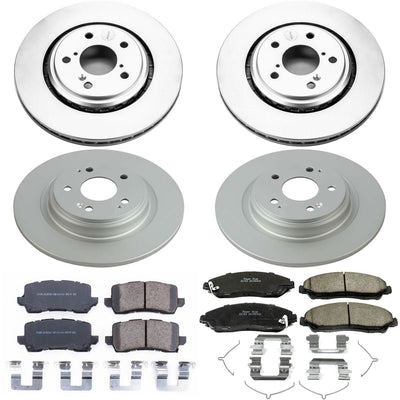 Power Stop 17-19 Acura MDX Front & Rear Z17 Evolution Geomet Coated Brake Kit