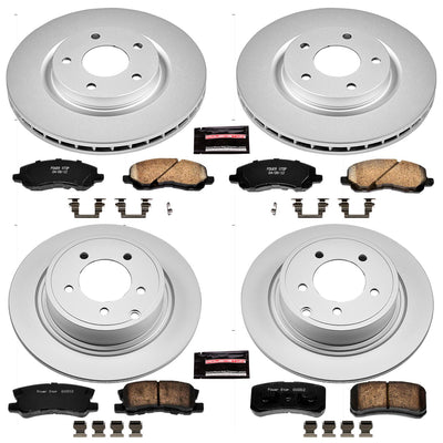 Power Stop 11-14 Chrysler 200 Front & Rear Z17 Evolution Geomet Coated Brake Kit