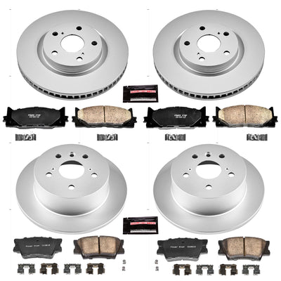 Power Stop 13-18 Lexus ES300h Front & Rear Z17 Evolution Geomet Coated Brake Kit