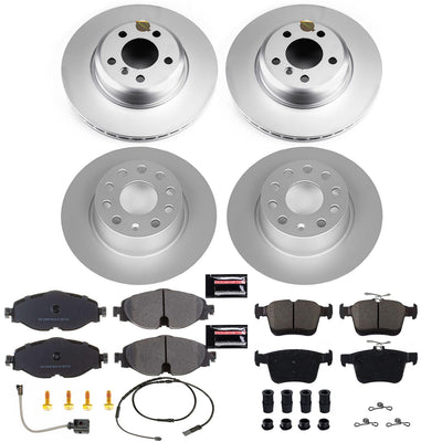 Power Stop 15-18 Audi A3 Front & Rear Z23 Evolution Sport Coated Brake Kit