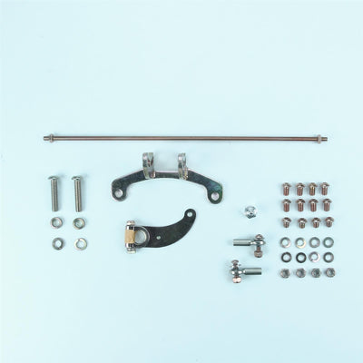 TAIL MOUNT SHIFTER D C6 TRANS W/CHROME 6IN STRAIGHT LEVER & PISTON KNOB