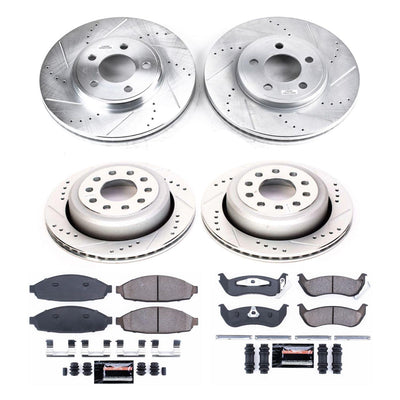 Power Stop 03-11 Lincoln Town Car Front & Rear Z23 Evolution Sport Brake Kit