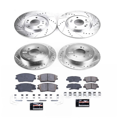 Power Stop 16-18 Hyundai Tucson Front & Rear Z23 Evolution Sport Brake Kit