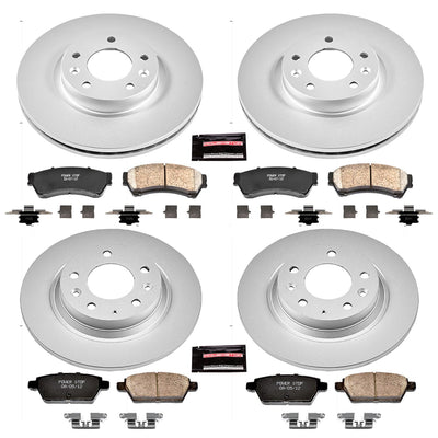 Power Stop 06-12 Ford Fusion Front & Rear Z17 Evolution Geomet Coated Brake Kit