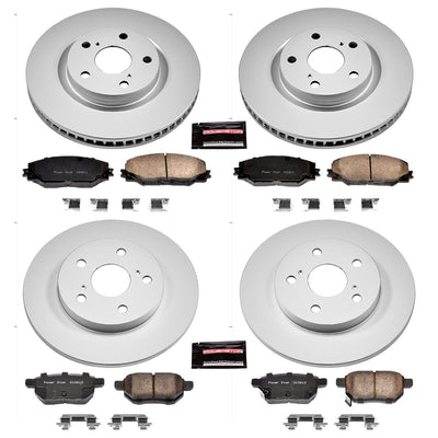 Power Stop 09-10 Pontiac Vibe Front & Rear Z17 Evolution Geomet Coated Brake Kit