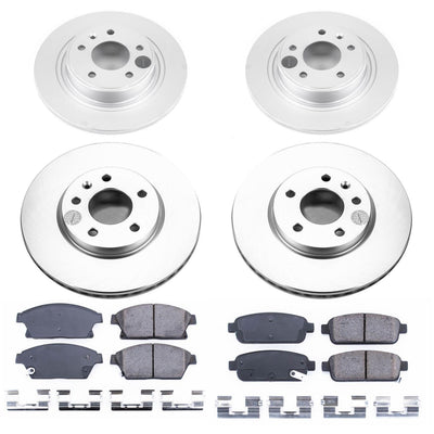 Power Stop 12-17 Buick Verano Front & Rear Z17 Evolution Geomet Coated Brake Kit