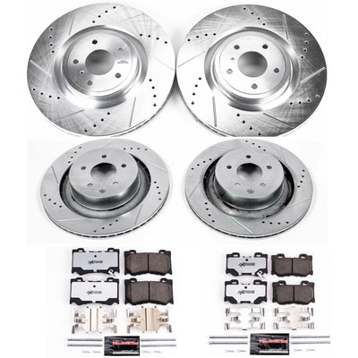 Power Stop 08-13 Infiniti G37 Front & Rear Z26 Street Warrior Brake Kit