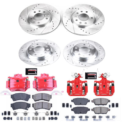 Power Stop 06-12 Ford Fusion Front & Rear Z23 Evolution Sport Brake Kit w/Calipers
