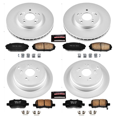 Power Stop 02-04 Honda Odyssey Front & Rear Z17 Evolution Geomet Coated Brake Kit