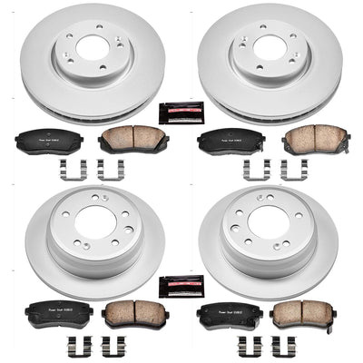 Power Stop 12-15 Hyundai Tucson Front & Rear Z17 Evolution Geomet Coated Brake Kit