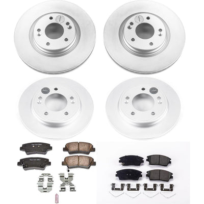 Power Stop 17-19 Hyundai Elantra Front & Rear Z17 Evolution Geomet Coated Brake Kit