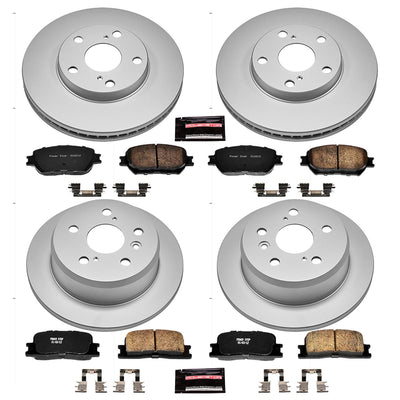 Power Stop 02-06 Toyota Camry Front & Rear Z17 Evolution Geomet Coated Brake Kit
