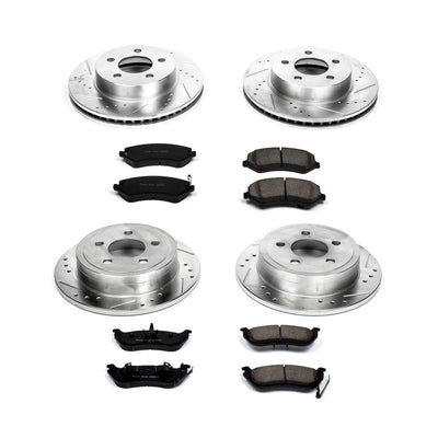 Power Stop 03-07 Jeep Liberty Front & Rear Z23 Evolution Sport Brake Kit