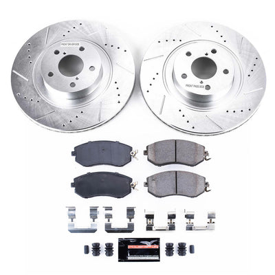 Power Stop 16-17 Subaru Crosstrek Front Z23 Evolution Sport Brake Kit w/Calipers