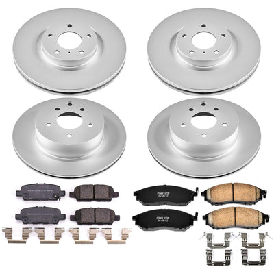 Power Stop 18-19 Nissan 370Z Front & Rear Z17 Evolution Geomet Coated Brake Kit