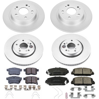 Power Stop 16-17 Honda Accord Front & Rear Z17 Evolution Geomet Coated Brake Kit