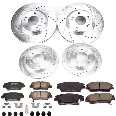 Power Stop 17-19 Hyundai Elantra Front & Rear Z23 Evolution Sport Brake Kit