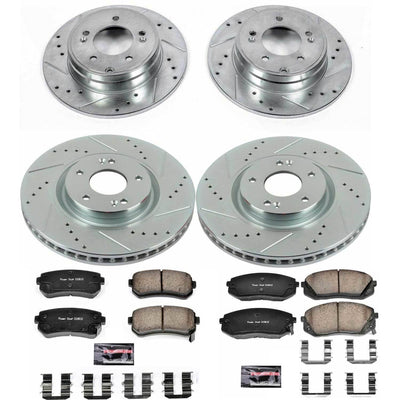 Power Stop 14-16 Kia Cadenza Front & Rear Z23 Evolution Sport Brake Kit