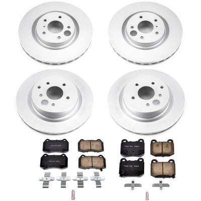 Power Stop 03-04 Infiniti G35 Front & Rear Z17 Evolution Geomet Coated Brake Kit