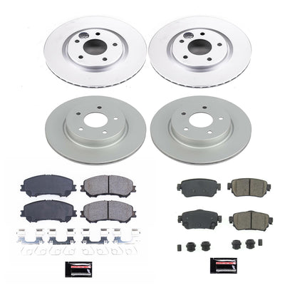 Power Stop 18-19 Nissan Rogue Front & Rear Z17 Evolution Geomet Coated Brake Kit
